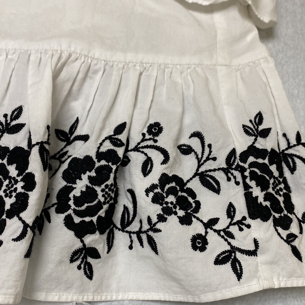 Kate Spade Broome Street Short Sleeve Embroidered Top - Picture 5 of 7